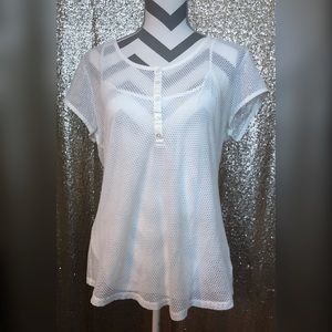 VGUC Liz Claiborne button front detail shirt